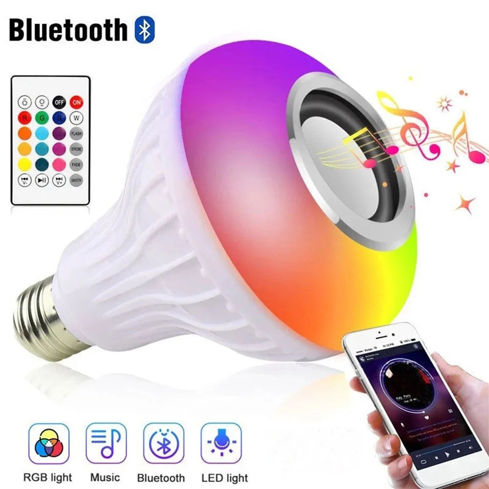 Led Smart Light Bulb With Built-in Speaker And Remote Control