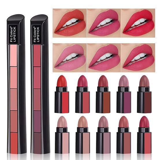 5 In 1 Matte Lipstick Light & Dark Shade