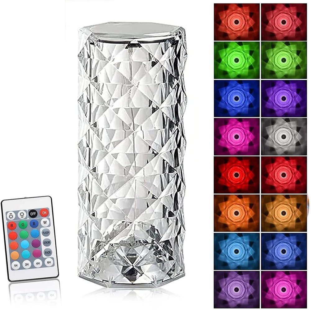 Rechargeable USB Crystal Table Lamp