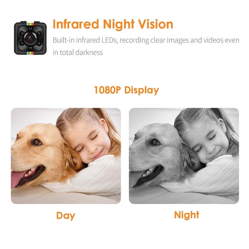 Mini Camera HD 1080P Night Vision Camcorder Motion Detection DVR Voice Sport