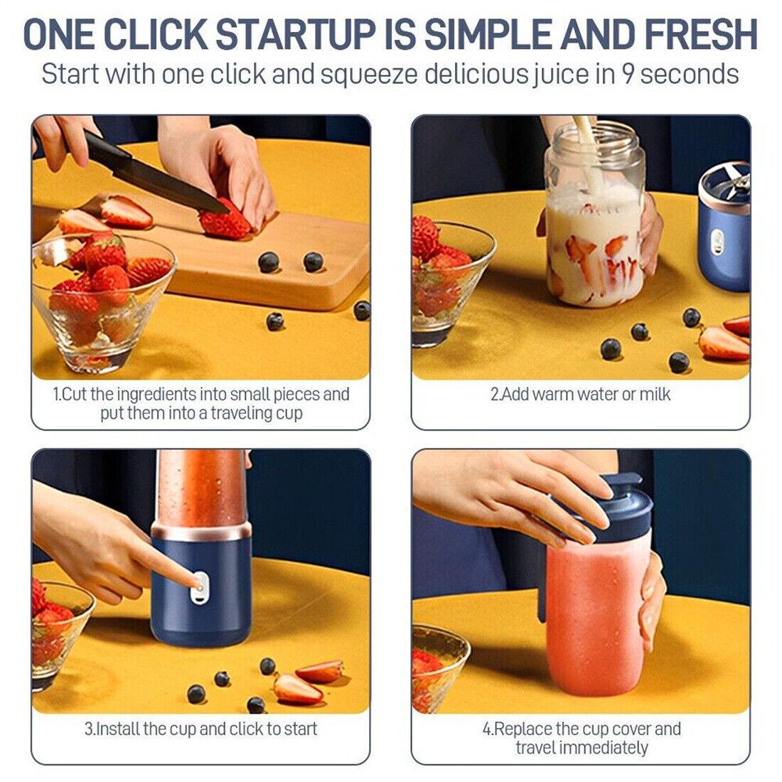 Mini Portable USB Rechargeable Juicer