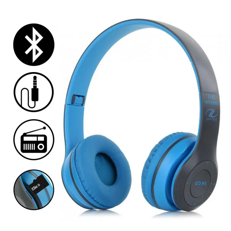 P47 Wireless Headphones Bluetooth Stereo Head phones Foldable Headset